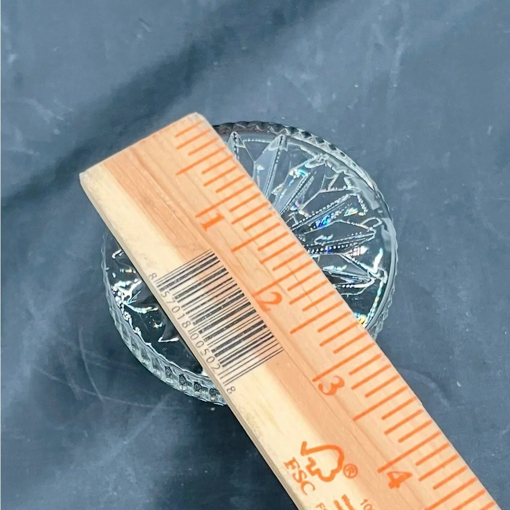 Vintage Crystal Stopper With Ornate Cut Design 2.5 Inch High